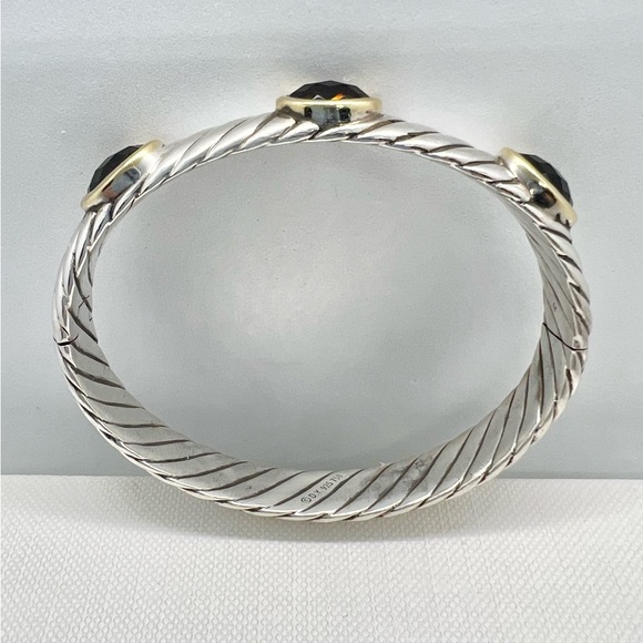David Yurman Renaissance Three Stone Sculpted Bracelet - Picture 13 of 13